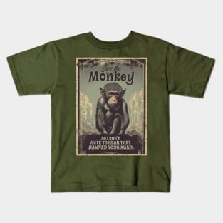 Save the Monkey Pixies Hate Sad Monkey Kids T-Shirt